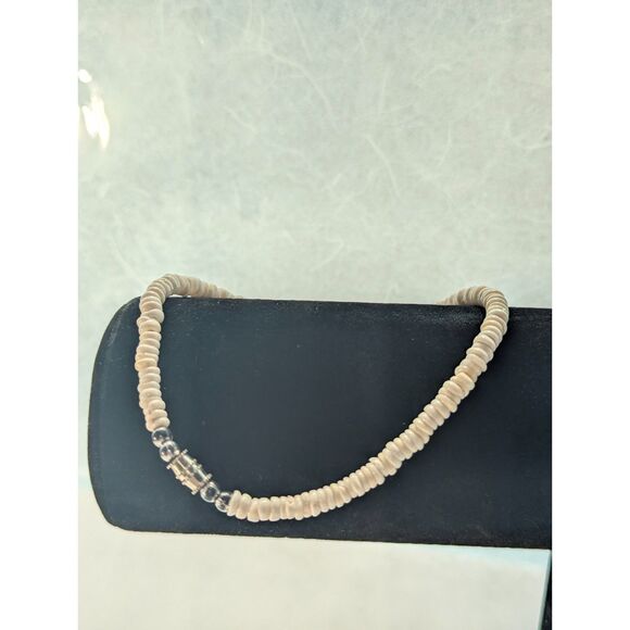 Anklet White Puka Shell Vintage 10 Inch - Picture 5 of 7